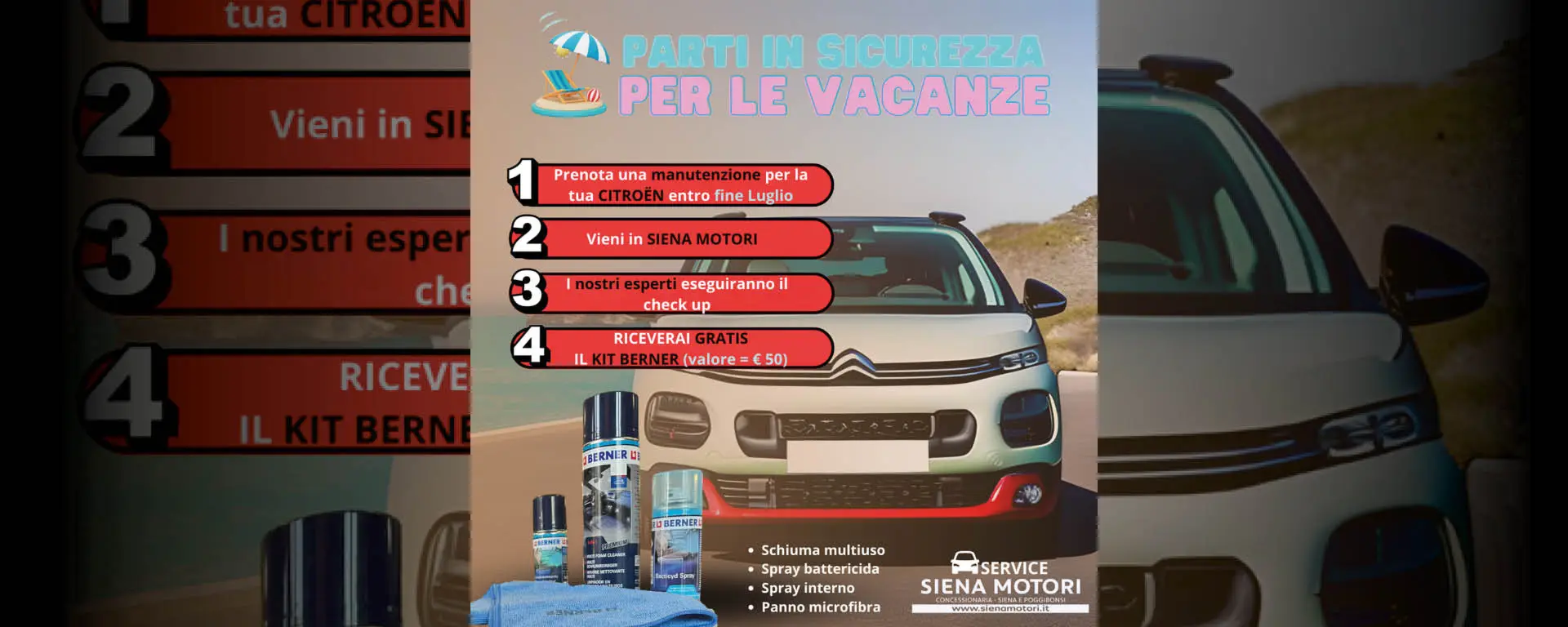 PARTI IN SICUREZZA PER LE VACANZE CON LA TUA CITROËN!